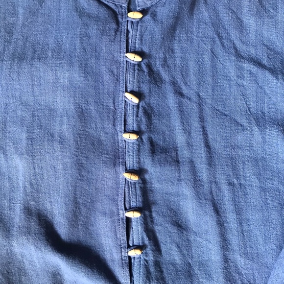 Vintage cotton toggle button top - Picture 4 of 4